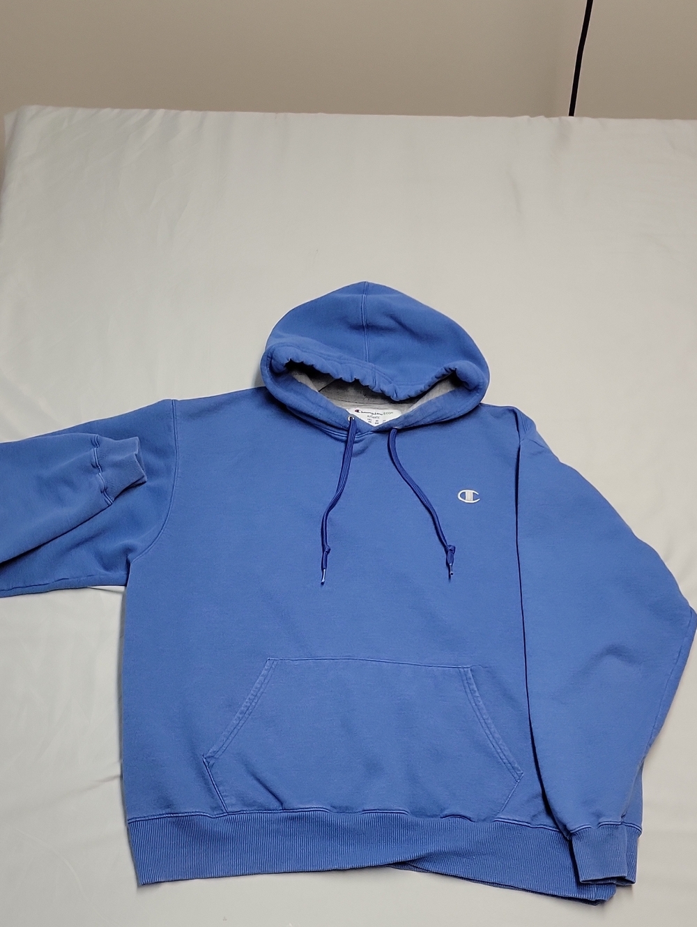 Champion Men’s Blue Crewneck Hoodie with Small Logo